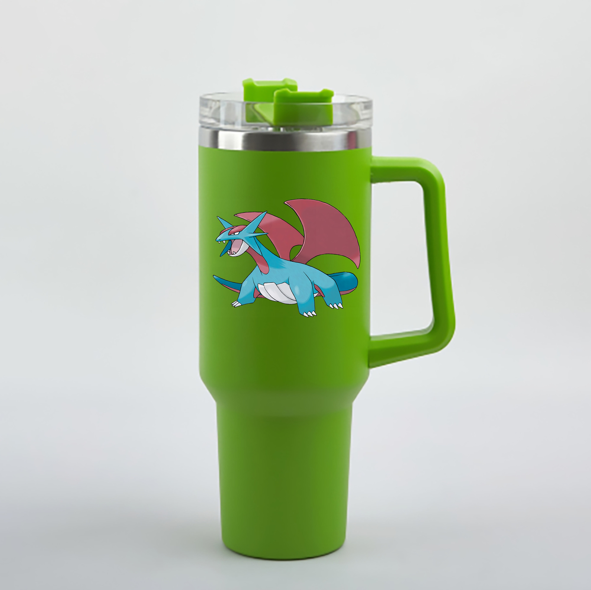 （画像用） ポケットモンスター Pokémon 1200mL車用タンブラー - クリスタルステッカー（プラスチックストロー付き）